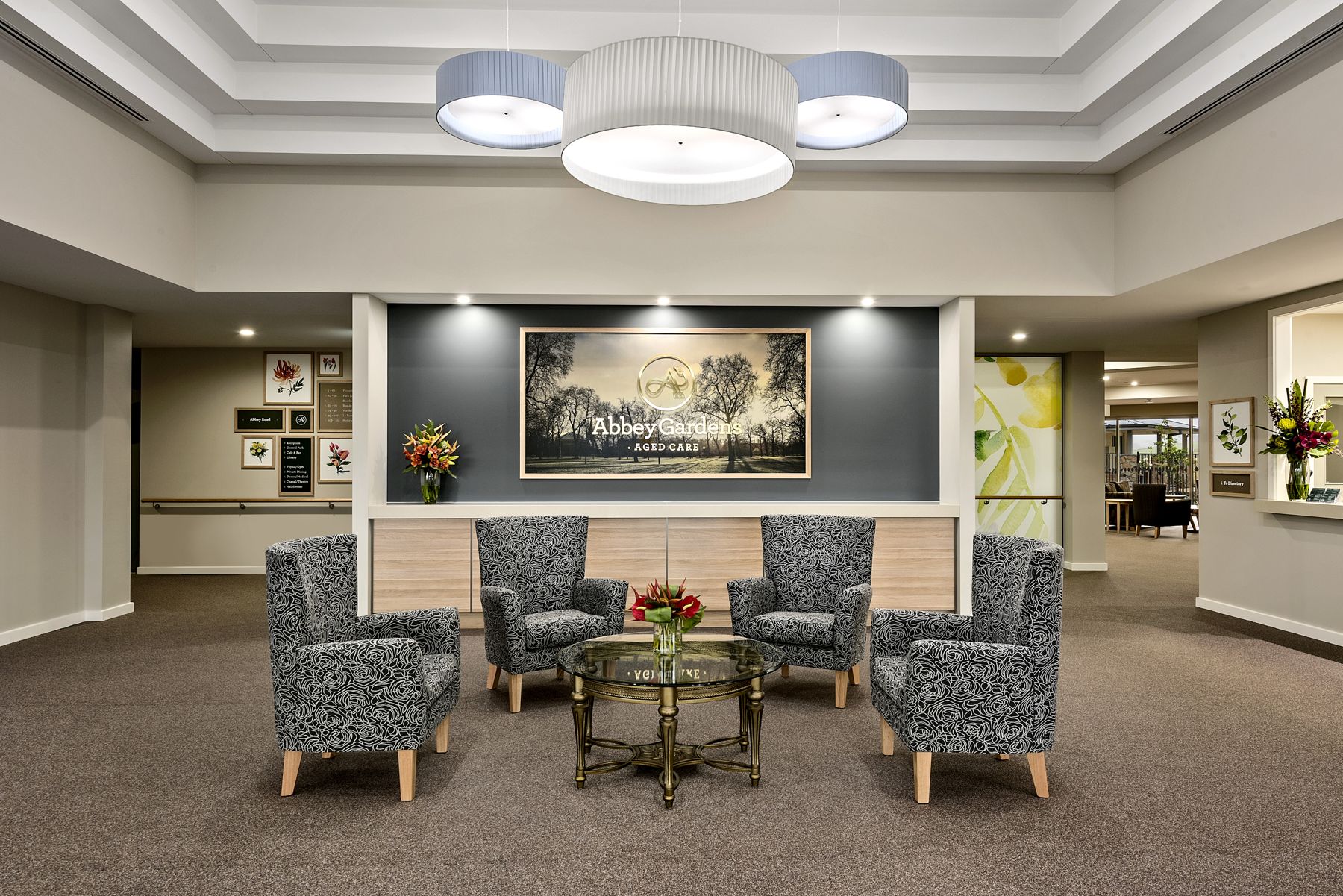 Lounge area at Abbey Gardens Aged Care