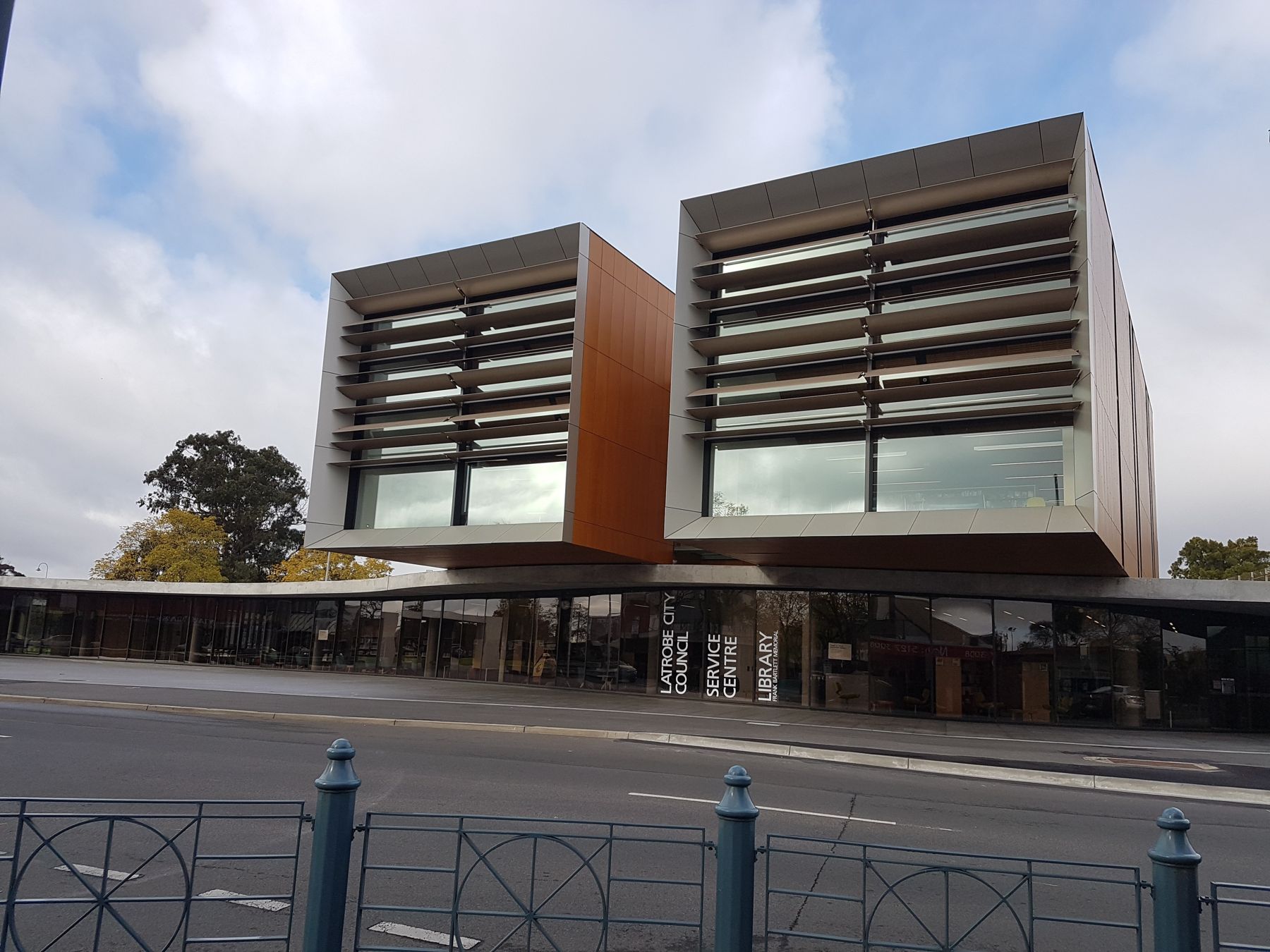 Moe Rail Precinct building with timber louvres