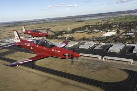 PC-21 aircraft over RAAF Base East Sale